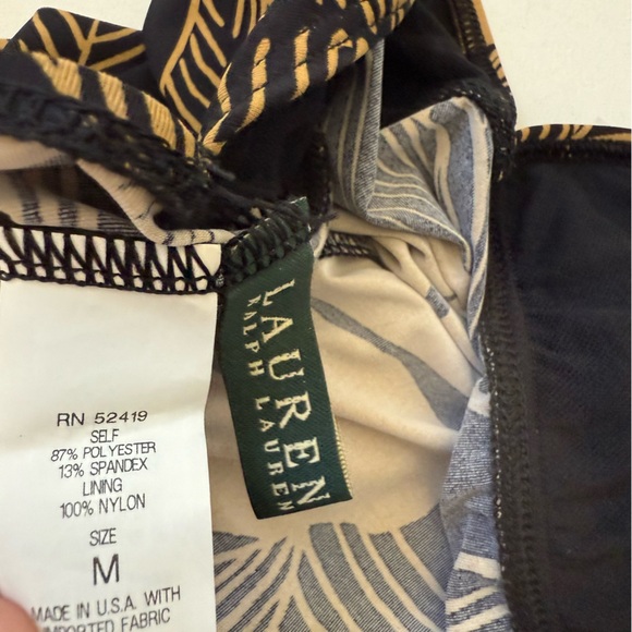 Lauren Ralph Lauren 3 Piece Swim Set Tankini Set Swim Cover Womens Size 8 - Picture 7 of 11
